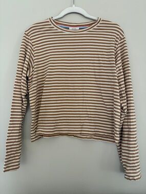 AYR The Slushy Striped Long Sleeve Tee Large